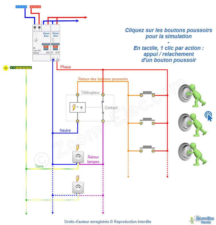 Cablage de prise commandée par telerupteur Cablage de prise commandée par telerupteur