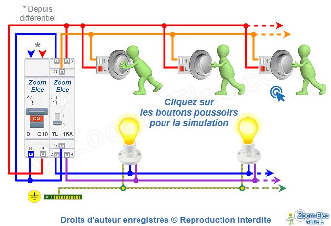 Schema et branchement du telerupteur bipolaire Schema et branchement du telerupteur bipolaire