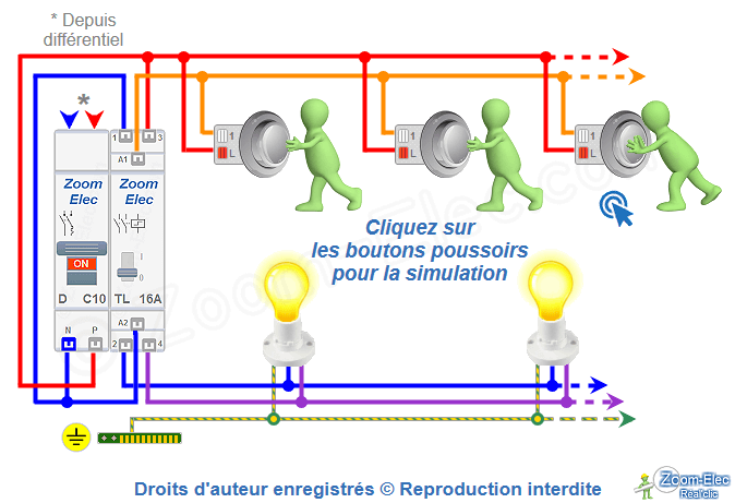 Schéma de câblage et branchement du télérupteur bipolaire Schéma de câblage et branchement du télérupteur bipolaire